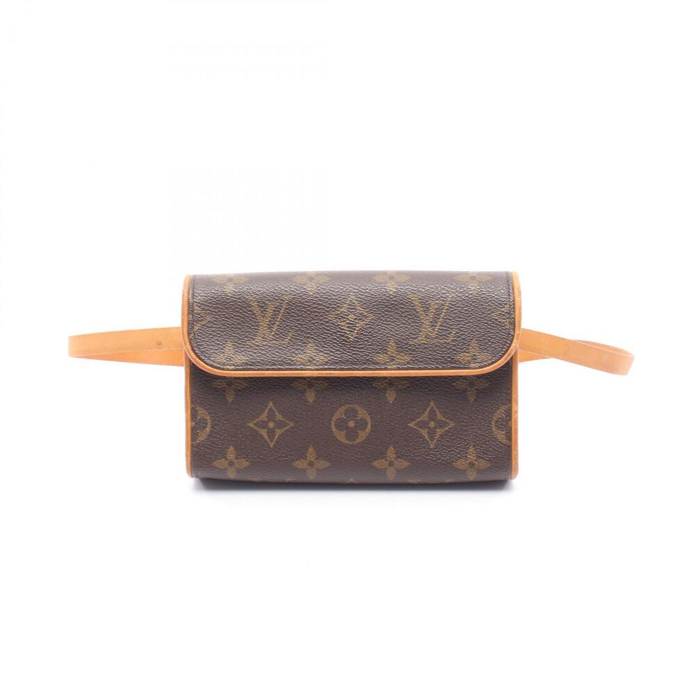 Louis Vuitton Pochette Florentine Bouton Pression Waist Bag Canvas Leather Brown
